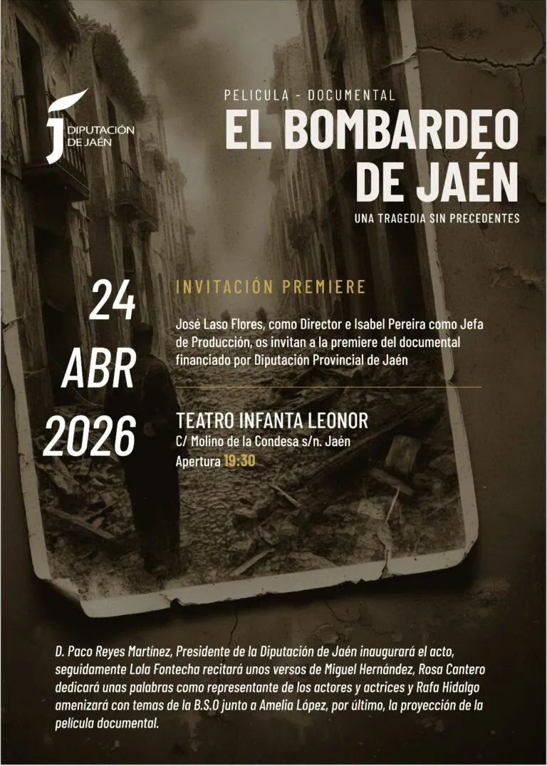 Cartel del documental El bombardeo de Jaén