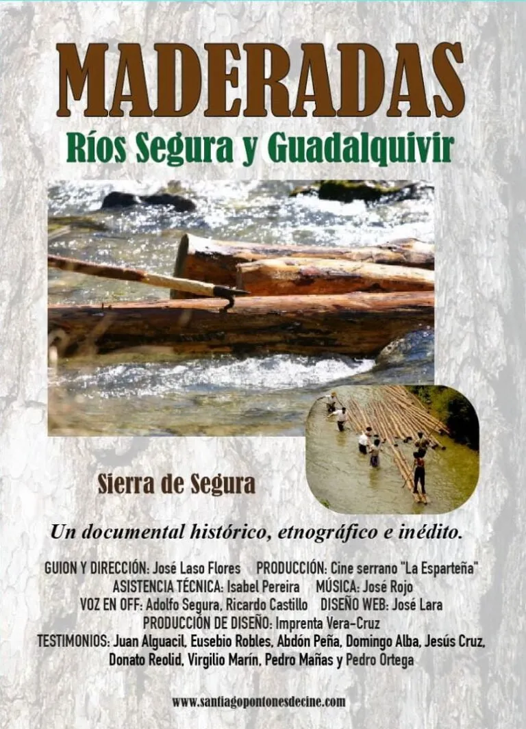 Cartel del documental Maderadas en los ríos Segura y Guadalquivir